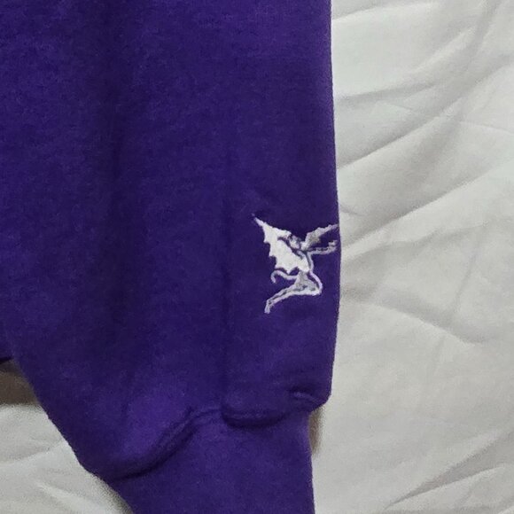 Lakai Skateboarding BLACK SABBATH Embroidered Pullover Hoodie Purple White Sz M* - Picture 3 of 6